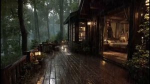 3 часа тихого ночного дождя, звуки дождя для сна - темный экран для борьбы с бессонницей, расслаблен