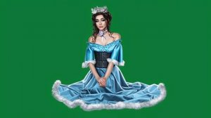 Дама страдает хромакей