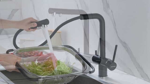 Смеситель для кухни с подключением к фильтру Paulmark Serpentine Se213222-401