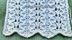 Привлекательный ажурный цветочный узор ⭐ Для вязания джемпера, топа ⭐ Схема