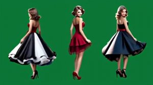 Дамы танец 3 хромакей