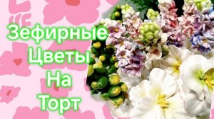 ЗЕФИРНЫЕ ЦВЕТЫ НА ТОРТ fLora  в прямом эфире!