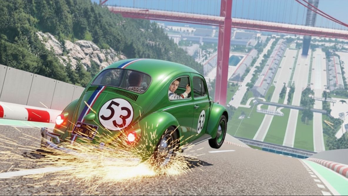 BeamNG Drive - Эпичные высокоскоростные прыжки на автомобиле смотреть онлайн