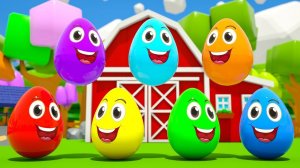 Яйца-сюрпризы - Колеса на автобусе - Песенка про акулёнка - Детские стишки и песенки