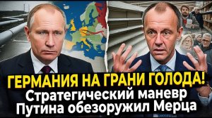 ГЕРМАНИЯ НА ГРАНИ ГОЛОДА! Стратегический маневр Путина обезоружил Мерца