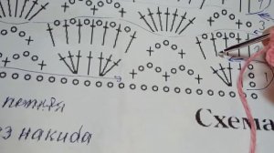 Красивый ажурный узор крючком.