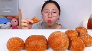 Мукбанг корейская выпечка с разными начинками