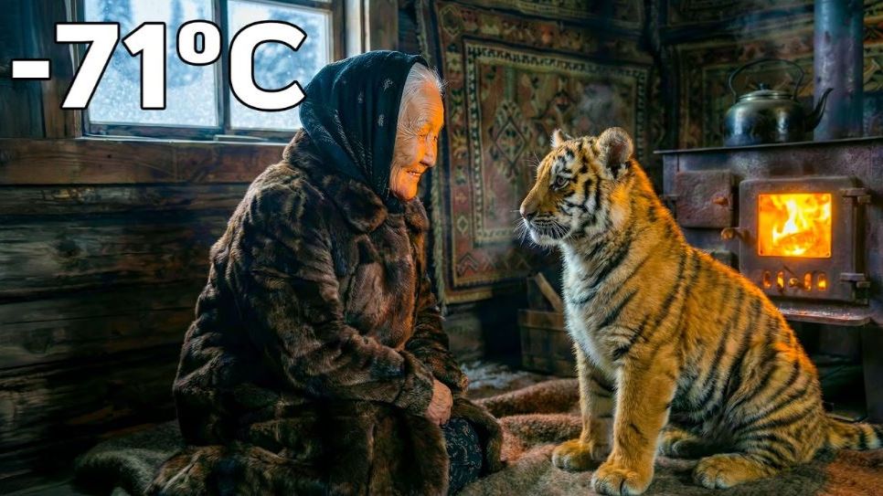Она спасла замерзающего тигрёнка… А потом у её двери произошло нечто невероятное ❄️🐅