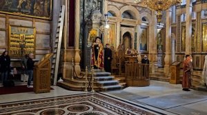 Архиерейская Литургия в Прощенное воскресенье - в Кафоликоне Храма Гроба Господня