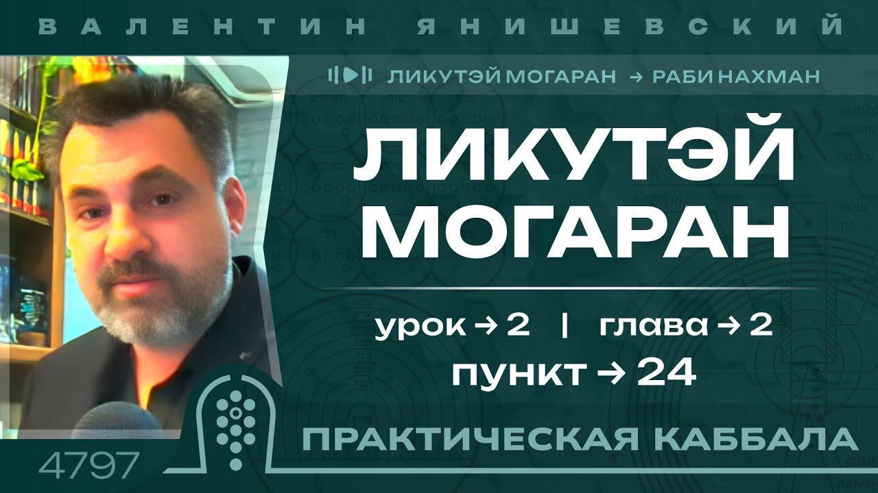 ЛИКУТЭЙ МОГАРАН. УРОК 2 Глава 2 Пункт 24. Раби НАХМАН.(РаМБаН)