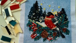 ВЫШИВКА КРЕСТИКОМ ФИКС ПРАЙС СНЕГИРЬ