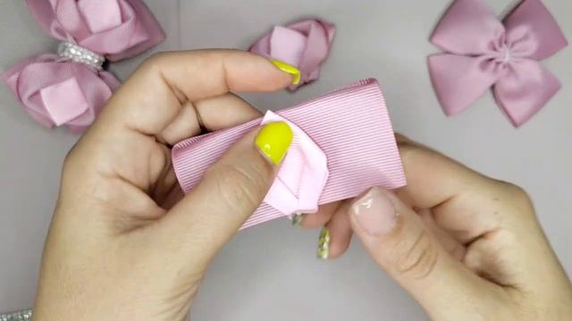 Бантики из репсовой ленты 4 см . смотреть онлайн