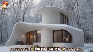 Сказочный дом мечты зимой – 3D идея для вдохновения с планировкой и интерьером 🏡🏚️🏠 вариант (40)