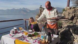 ИДЕАЛЬНЫЙ ресторан для завтрака с видом на море в Анталии! Жизнь в Турции