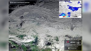 Заснеженная Москва: Роскосмос показал, как выглядит снегопад над столицей.