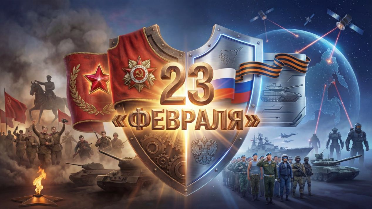 С днём Советской армии и Военно-морского флота! смотреть онлайн