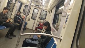 Мгновение жизни в вагоне метро, Ленинград (СПб) от ст. Приморская до ст. Зенит