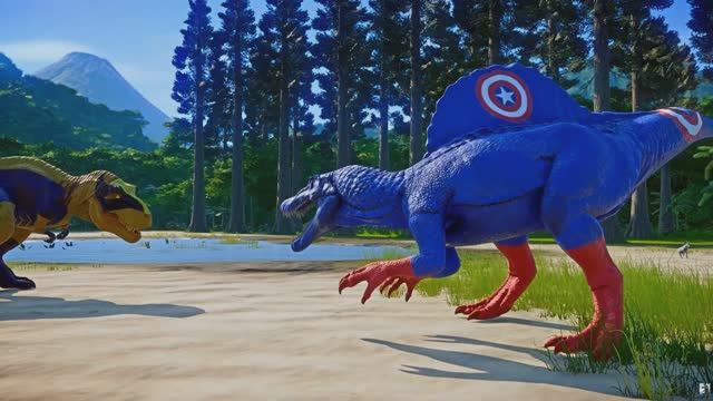 Динозавры. Мир Динозавров. Тиранозавр. Спинозавр. Карнотавр. Мультики про Динозавров. смотреть онлайн