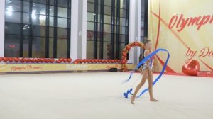 Первое выступление с лентой. Художественная гимнастика.