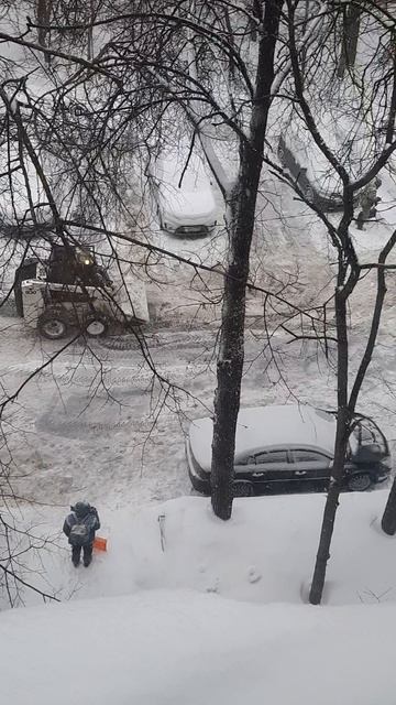 МБу уборка снега на можайское шоссе💥