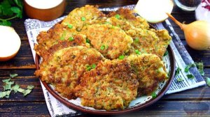 ЛУКОВЫЕ ОЛАДЬИ С ОВСЯНОЙ МУКОЙ