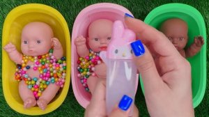 Набор из 3 радужных ванночек с конфетами, M&M's и видео по изготовлению волшебного слайма.