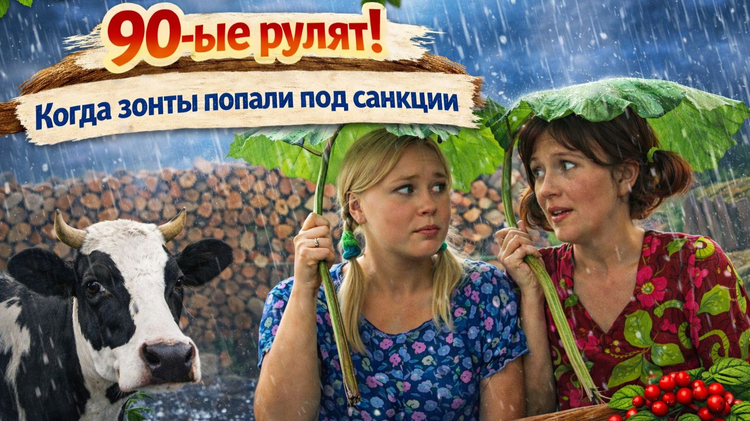 РУССКАЯ СМЕКАЛКА! Нет зонтика? Не проблема! Комедия "Счастье рядом, или Деревенские тоже плачут" смотреть онлайн