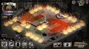 Слабые коты против сильного босса Пирофины в Mewgenics