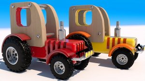 Изучаем цифры с помощью 3D-тракторов. Обучающее видео для детей.