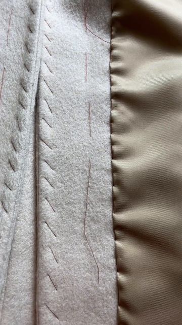 Продолжаем шить полупальто Дори. Соединение с подкладкой