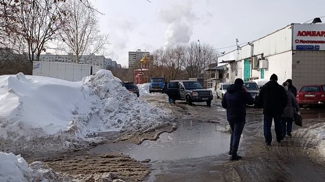 На площадке будущей станции метро Бирюлëво начали рубить деревья смотреть онлайн