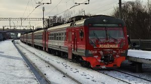 ЭД4М 0443 "Молодёжный" сообщением Санкт-Петербург - Новый Петергоф на пл. Дачное