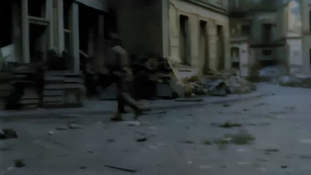 Восстановленные кадры захвата Кёльна Первой армией США 1945 год