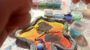 колечко из бисера с бусиной