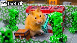 Побег хомяка из лабиринта Minecraft 🐹 Вертикальный дом в Minecraft 🐹 Хомяк Хомура