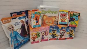 Распаковка сюрпризов из мультиков! Mix.  Щенячий патруль, холодное сердце и другие.