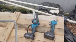 Тестируем аккумуляторный секатор и пилу в деле.