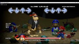 FNF Glitchy Night Funkin V2 DMCA Lawyer Kong Vs Mario