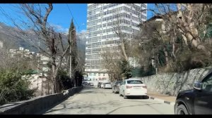 Ялта. С Фонтанной на Руданского, Московскую ул., до ПУДа на "Октябре". 10.02.26. Крым. Crimea. Yalta