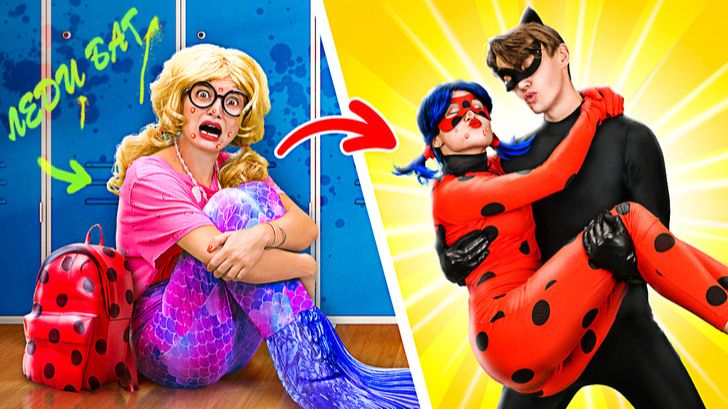 Из русалки в божью коровку 🐞 Неожиданное преображение смотреть онлайн