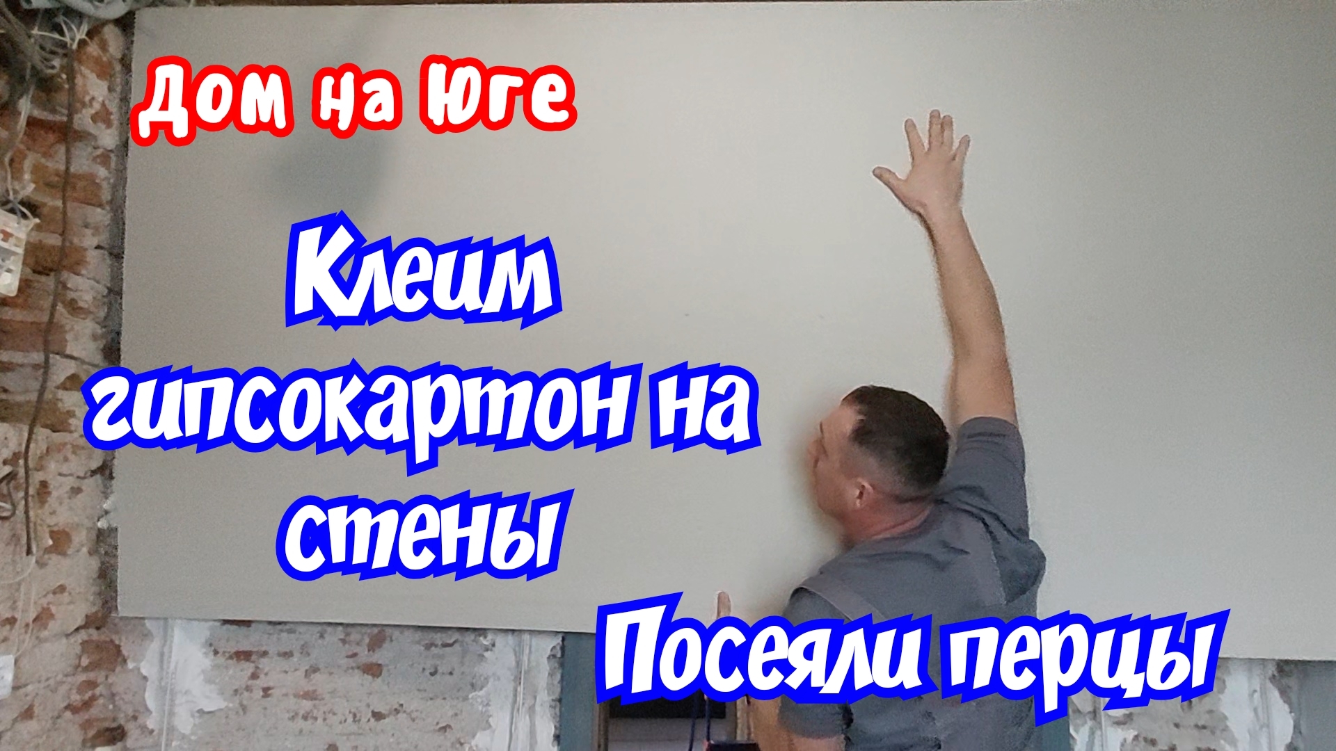 Дом на Юге. Клеим гипсокартон на стены. Посеяли перцы. смотреть онлайн