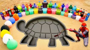 Как сделать черепашью нору из цемента, Big Coca-Cola, Mtn Dew, Pepsi, Fanta vs Mentos и популярных г