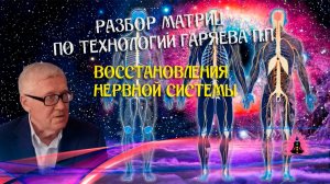 Расшифровка матриц алгоритм волнового восстановления нервной системы.