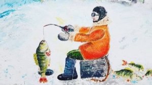 Зимняя рыбалка на озере. Мелкие неисправности Бурана.