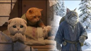 Храбрый кот-путешественник спас умирающую маму бедного котенка || Красивая анимированная история