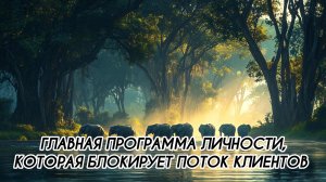 ГЛАВНАЯ ПРОГРАММА ЛИЧНОСТИ, КОТОРАЯ БЛОКИРУЕТ ПОТОК КЛИЕНТОВ