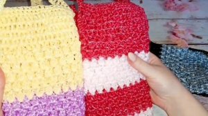 Обзор мочалок крючком _ Подробный Мк на моем канале