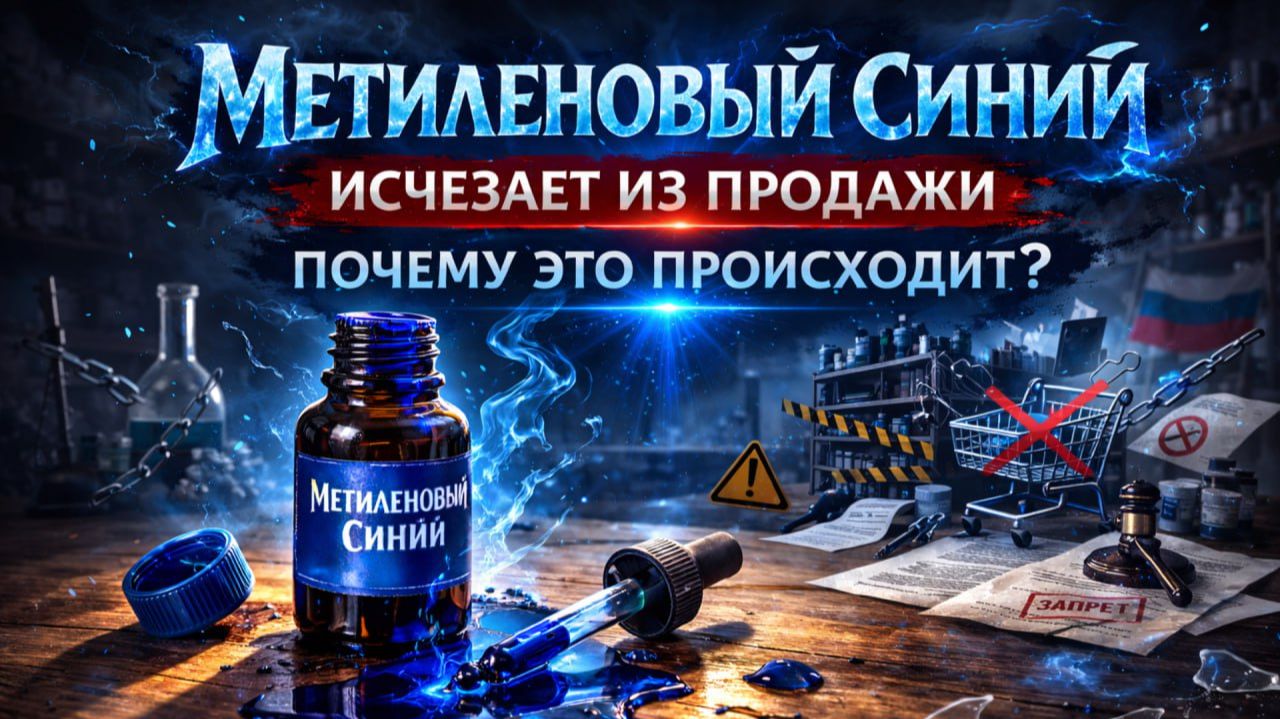 МЕТИЛЕНОВЫЙ СИНИЙ ИСЧЕЗАЕТ ИЗ ПРОДАЖИ — ПОЧЕМУ ЭТО ПРОИСХОДИТ