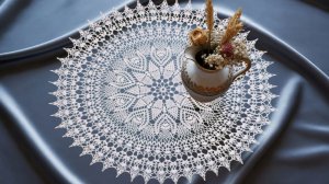 Красивая большая салфетка крючком "Александрина" - видео мк. Часть 1