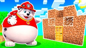 МАРШАЛ СТАЛ ТОЛСТЫМ и Я ПОСТРОИЛ ЕМУ ДОМ ЩЕНЯЧИЙ ПАТРУЛЬ в МАЙНКРАФТ